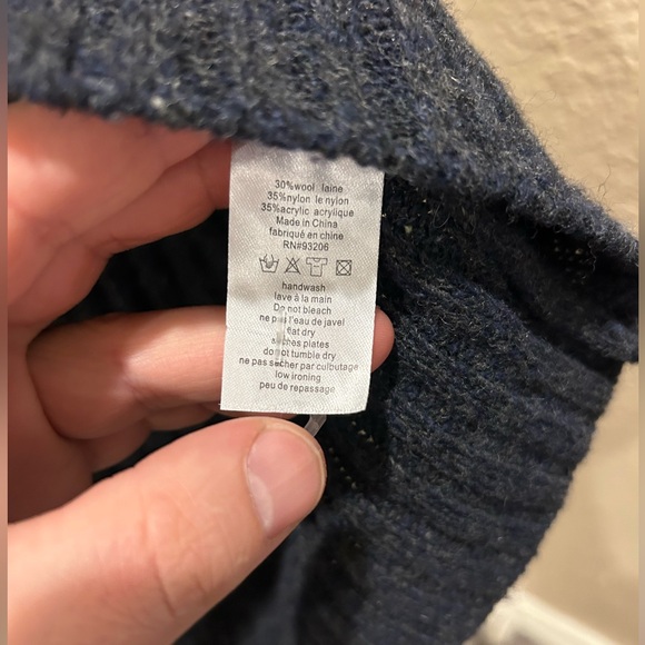 Anthropologie Wool blend Knit Ribbed Poncho Shawl Cardigan , one size - Picture 5 of 6